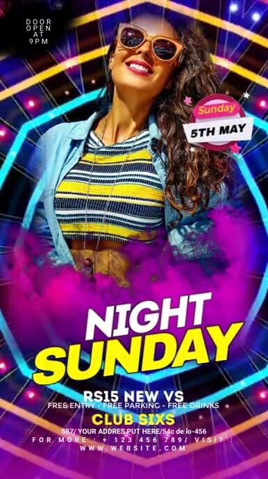 Night Club Event Template | PosterMyWall