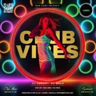 Club Party Even Ad Design Template Instagram Post Square (1:1)