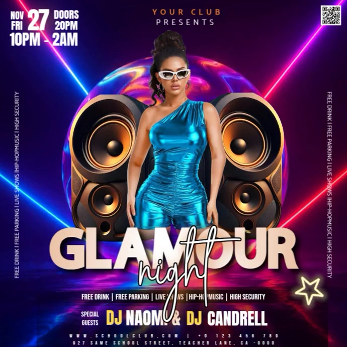 Copy of Club Party Event Ad Design Template DJ Night | PosterMyWall