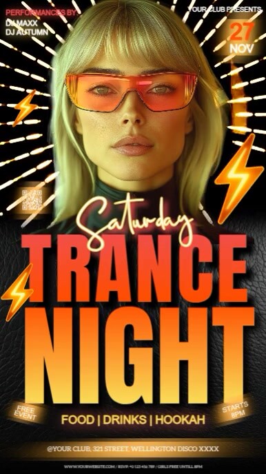 Club Party Event Ad Digital Design Template Instagram Story