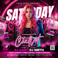 Club Party Event Ad Instagram Kwadrat (1:1) template