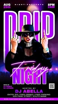 Schwarz Drip Night Event Instagram Story Template
