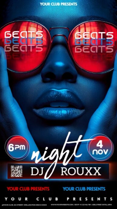 Club Party Event Ad Video Design Template Instagram Story