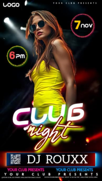 Black Club Night Event История на Instagram Template