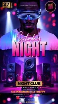Club Party Event Night Ad Historia de Instagram template