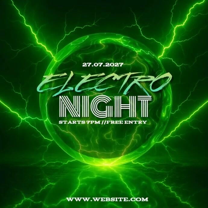 CLUB PARTY EVENT TEMPLATE Square (1:1)