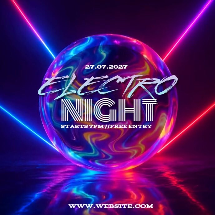 CLUB PARTY EVENT TEMPLATE Square (1:1)