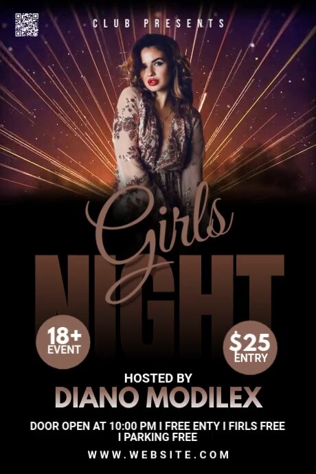 Club Party Facebook Event Cover Poster template