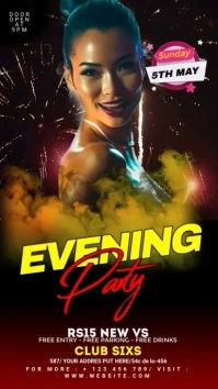 Club Party Flyer Pantalla Digital (9:16) template