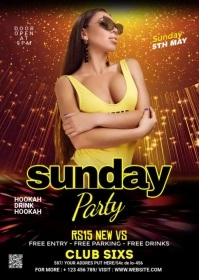 Club Party Flyer A6 template