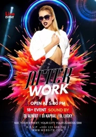 Club Party Flyer A5 template