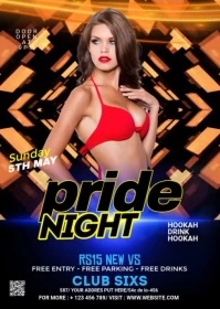Club Party Flyer A6 template