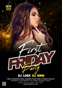 Club Party Flyer A6 template