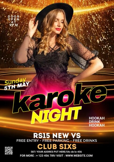 Club Party Flyer A2 template