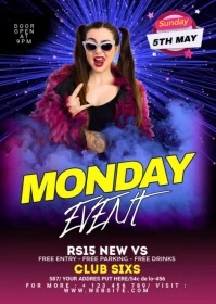 Club Party Flyer A6 template