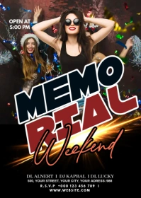 Club Party Flyer A6 template