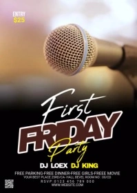 Club Party Flyer A6 template