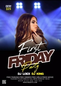 Club Party Flyer A6 template