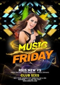 Club Party Flyer A1 template