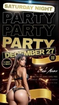CLUB PARTY FLYER DIGITAL VIDEO Instagram Story template
