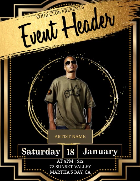 Men Club Invite CLUB party invitation Template | PosterMyWall