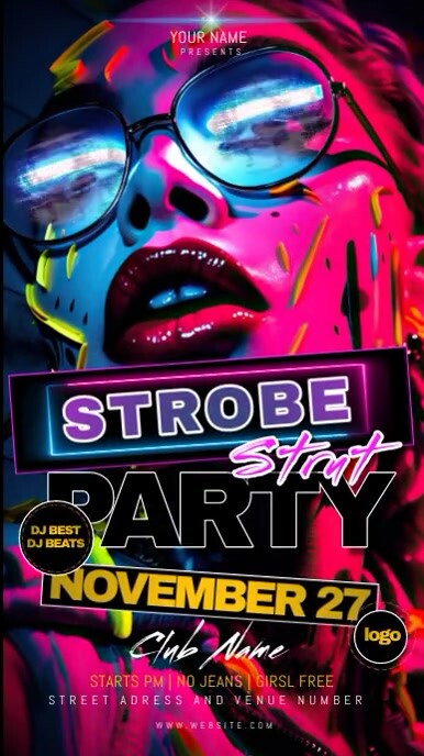 CLUB PARTY INVITATION VIDEO TEMPLATE | PosterMyWall