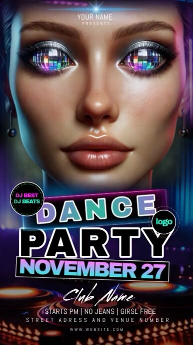 CLUB PARTY INVITATION VIDEO TEMPLATE | PosterMyWall