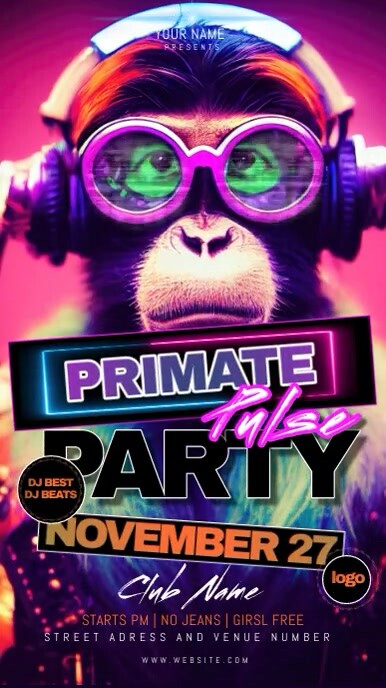 CLUB PARTY INVITATION VIDEO TEMPLATE | PosterMyWall