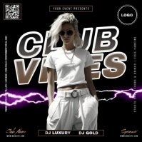 Club Party Night Event Ad Advert Video Template Cuadrado (1:1)