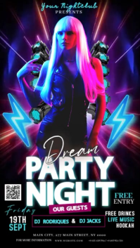 Club Party Night Event Ad Design Template Digital Instagram Story