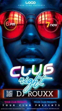 Club Party Night Event Digital Design Template Instagram na Kuwento