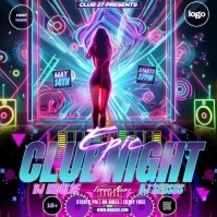 Club party night template Instagram-Beitrag