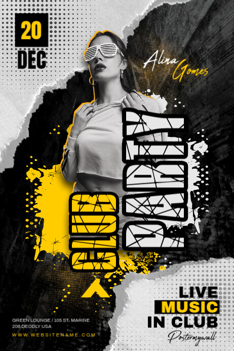 Club Poster Layout Club Party Poster Template | PosterMyWall