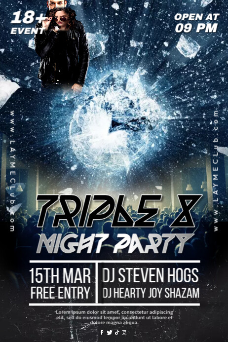 Club Party Poster template