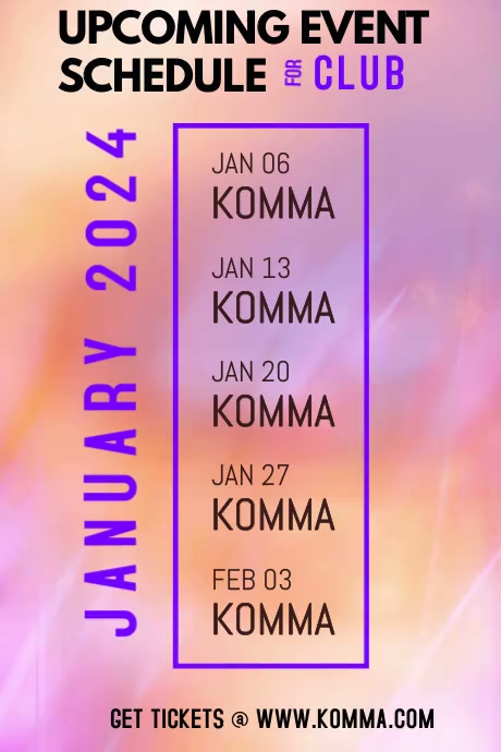 club party schedule Template | PosterMyWall