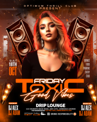 club party template 2026 Black Neon Nightclub Event Instagram Portrait