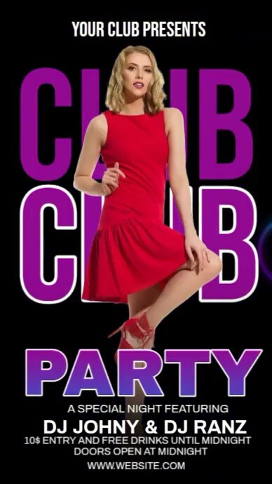 Club Party Video Template | PosterMyWall