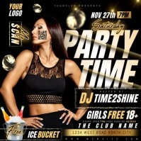 Club Party video template Publicação no Instagram