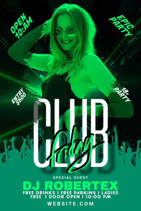 Club Poster Layout Club Poster Template | PosterMyWall