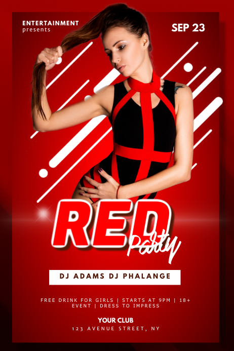 Red Club Flyer Red Club Flyer Background