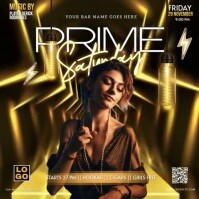 Black Nightclub Event Instagram Post Template