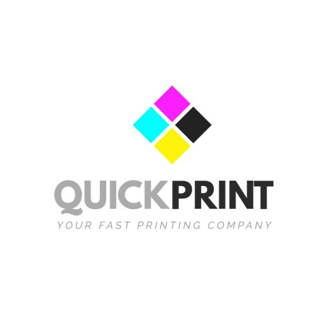 CMYK squares printing company free logo Template | PosterMyWall