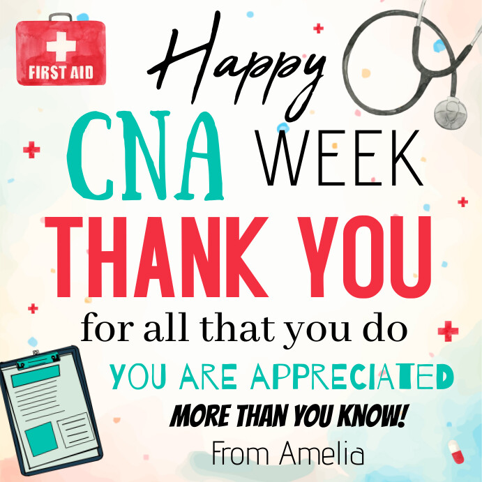 Copy of CNA Week Gift Tag, Printable CNA Week Gift Id | PosterMyWall