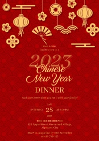CNY Dinner Invitation A4 template