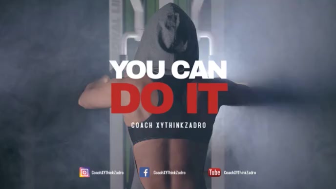 Coach Speaker Motivation Message Inspiration Fitness Sport Facebook Cover Video (16:9) template