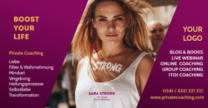 Coaching Life Coach Marketing Services Header Изображение, которым поделились на Facebook template