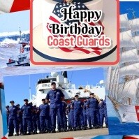 Coast guard birthday design Iphosti le-Instagram template