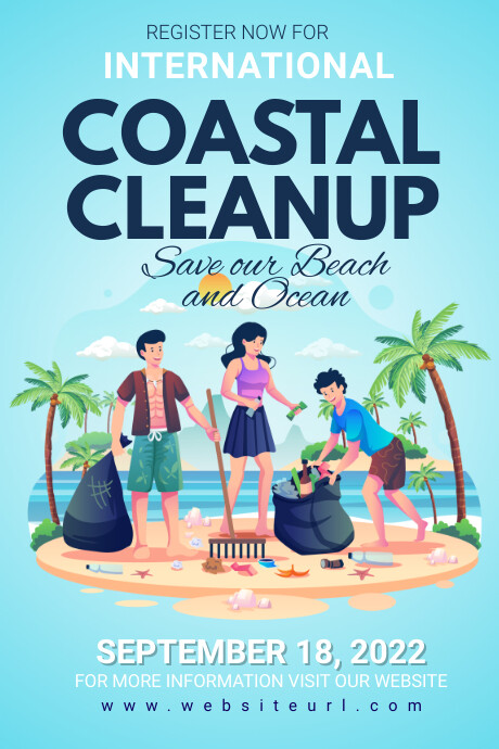 Coastal day,cleanup day,event Tumblr Graphic template