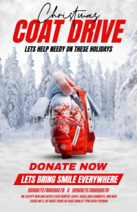 Coat drive Tabloid template