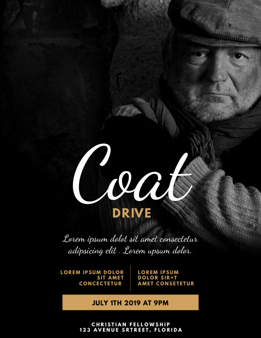 Coat Drive Flyer Template Folder (US Letter)